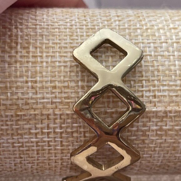 Rustic Cuff Gold-Tone Open Diamond Shaped Cuff Bracelet - Picture 4 of 9